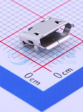 Micro-B USB连接器 母座 U254-051T-4BH83-S1S SMD 卷边 5P 有柱