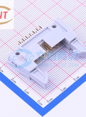 连接器 Z-230010814209 插件,P=2.54mm 2x7P 牛角扣