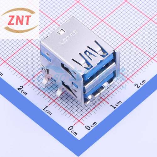 USB连接器 AUSB0289-K001C 插件 母 弯插 9P+9P 电子元器件配单