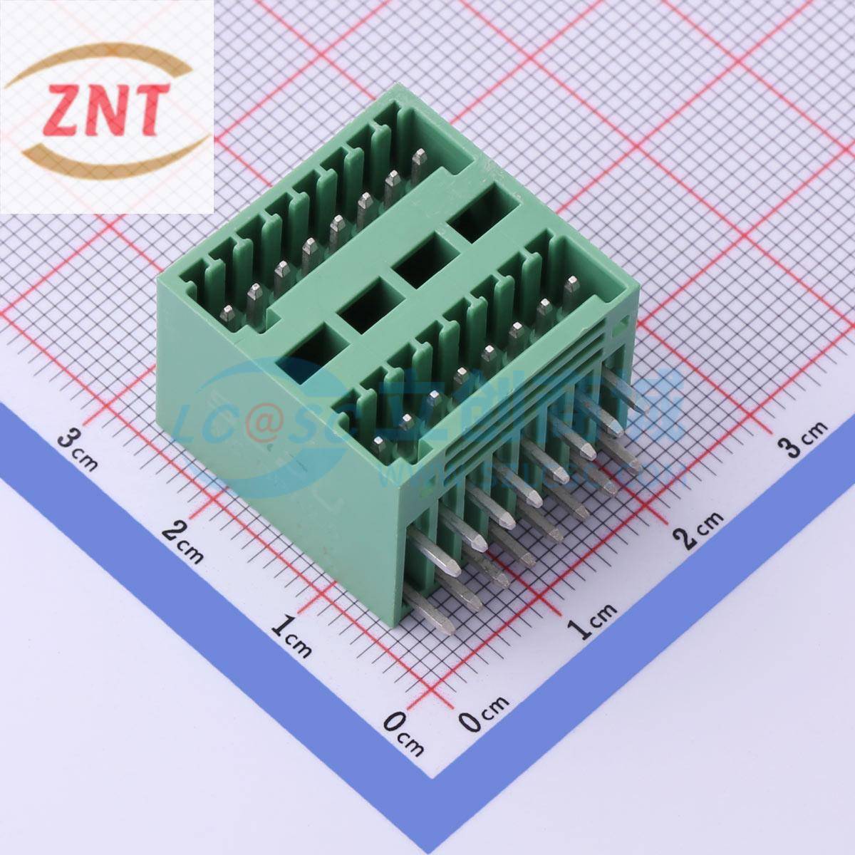 插拔式接线端子 DB2ERH-2.5-2*8P-GN 弯插,P=2.5mm 板端/插座-闭