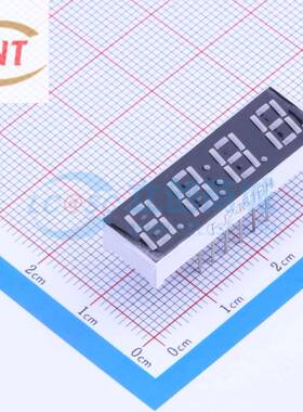 LED数码管 FJ2481BH 插件 4位0.28英寸 红色 共阳极 时钟两点不亮