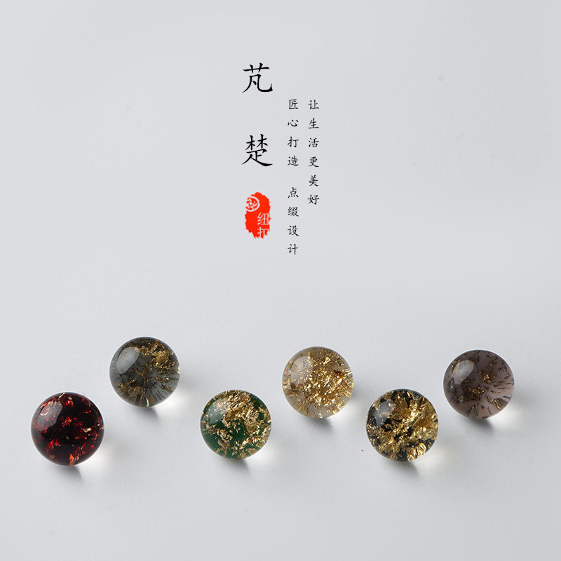 芃楚高端金箔透明纽扣 精致时尚开衫衬衫旗袍扣连衣裙新中式扣子