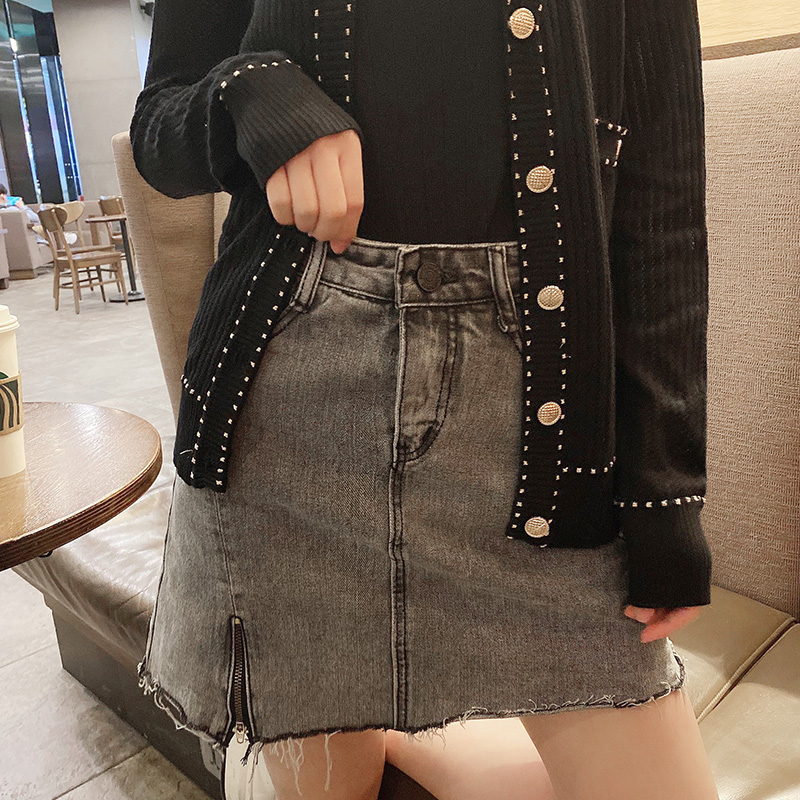 帛卡琪2020新款百搭A字裙显瘦半身裙拉链毛边高腰牛仔包臀裙女夏在类目 女装/女士精品, 半身裙中 - 来自Buy2taobao.com提供专业的淘宝代购服务