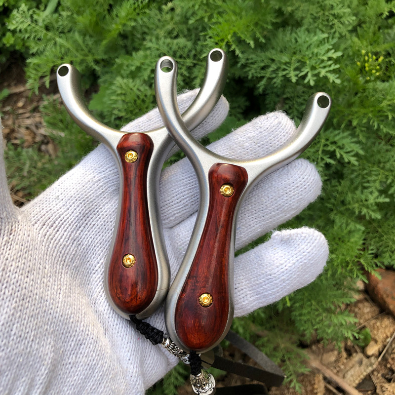 锁凤2023新款兔卡球免绑扁皮弹弓速射钛合金tc21户外成人竞技弾工