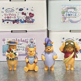 正版日单噗噗熊维尼熊迷你模型公仔小熊维尼小手办可爱桌面摆件