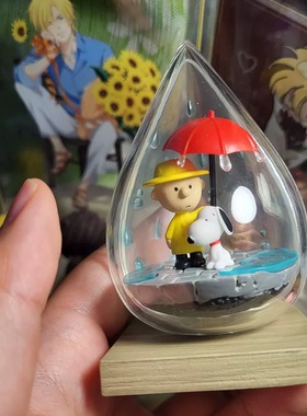 日单史努比盲盒手办治愈瓶中景微缩玩具可爱桌面摆件snoopy礼物