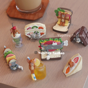 正版扭蛋公仔汤姆与杰瑞猫和老鼠迷你模型手办玩具可爱车载小摆件