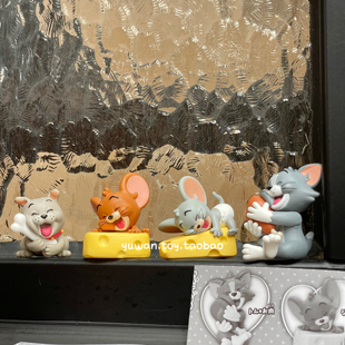 正版汤姆和杰瑞鸡腿系列扭蛋公仔猫和老鼠小手办车载蛋糕装饰摆件