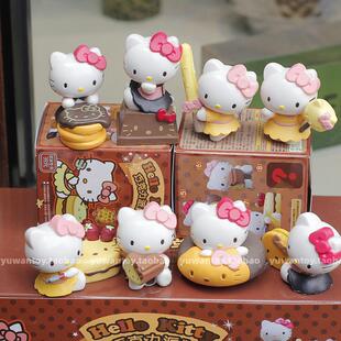 kitty猫巧克力派对盲盒手办kt猫公仔玩具蛋糕装饰摆件女生日礼物