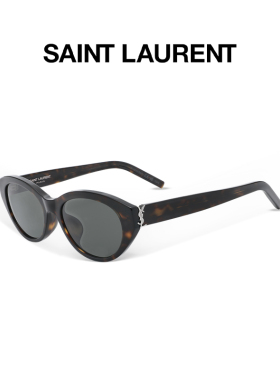 圣罗兰YSL墨镜女新款时尚椭圆形猫眼老钱风防晒太阳镜男SL M148/F