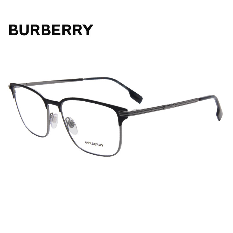 burberry/博柏利 光学矩形男款眉线全框商务感眼镜架可配近视1372