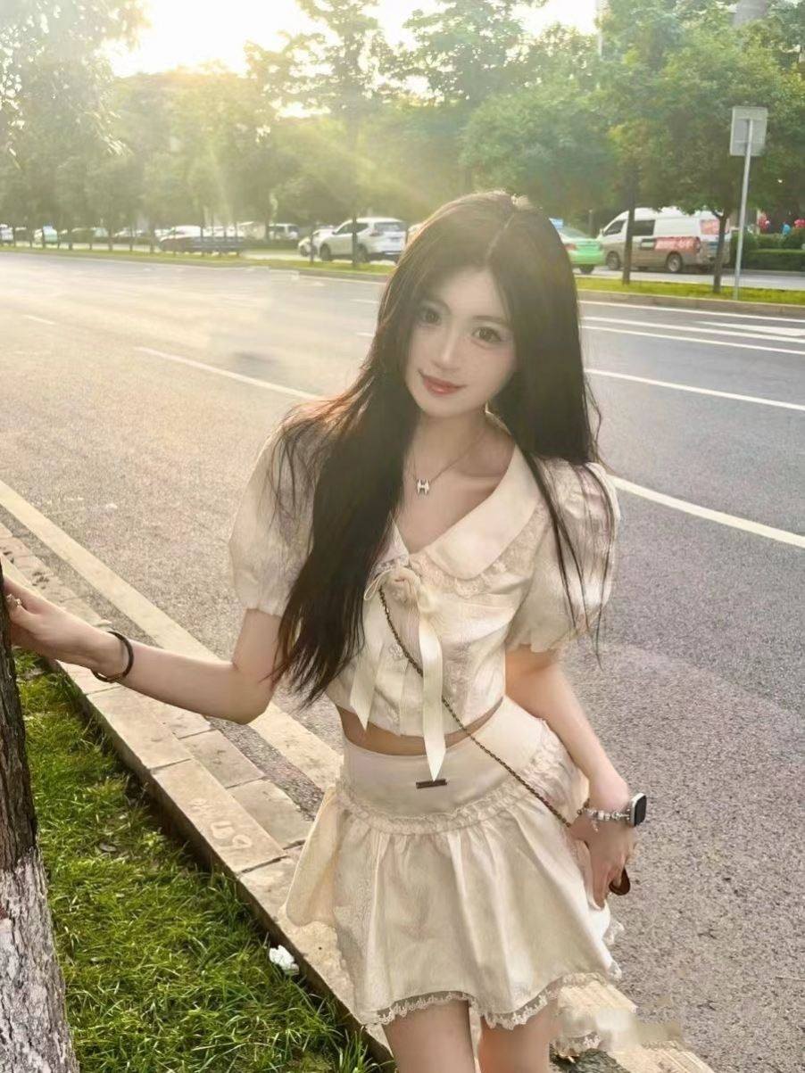 法式小香风两件套装女夏季小个子气质高级感气质名媛甜辣妹短裙子