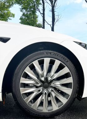 适用特斯拉焕新model3轮毂装饰罩18寸轮圈改装外壳防护罩轮胎帽