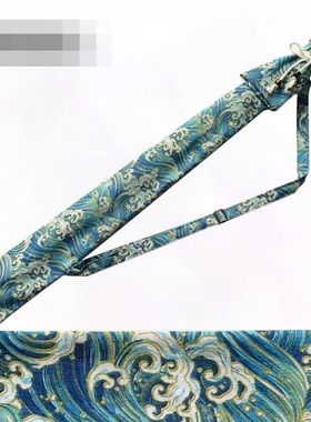 高档背式剑袋刀剑套 棉麻可调节剑袋武术太极剑袋布袋100-150cm