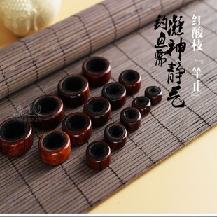 高档红木竿止 并继O型止竿圈 实木杆止环 鱼竿逆止圈防滑渔具