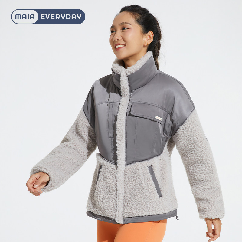 线上专售|MAIA EVERYDAY秋冬羊毛高领保收腰运动外套上衣女 JK008