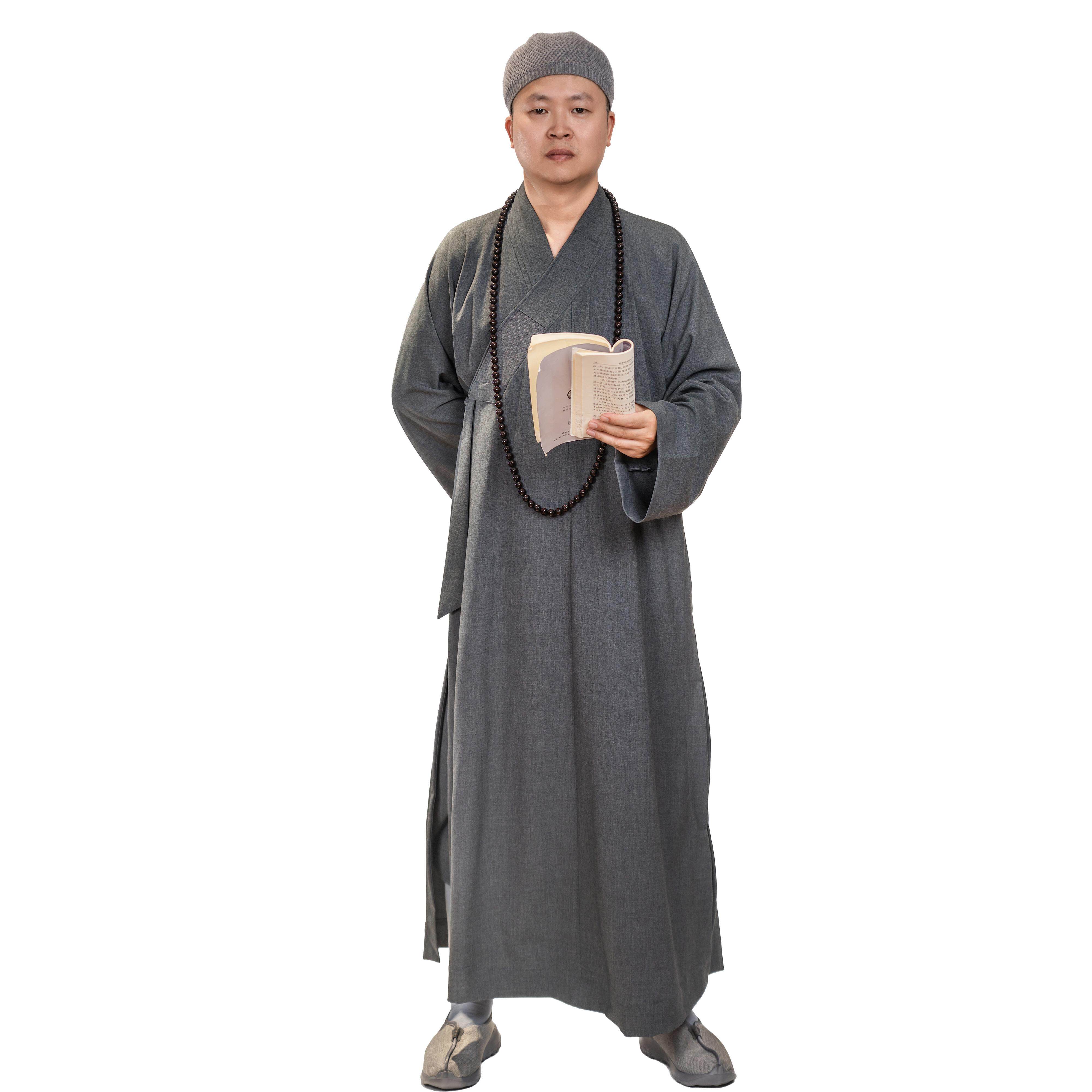 新款春秋僧服国风长褂僧袍大褂僧衣出家僧人和尚服保暖加厚服饰小