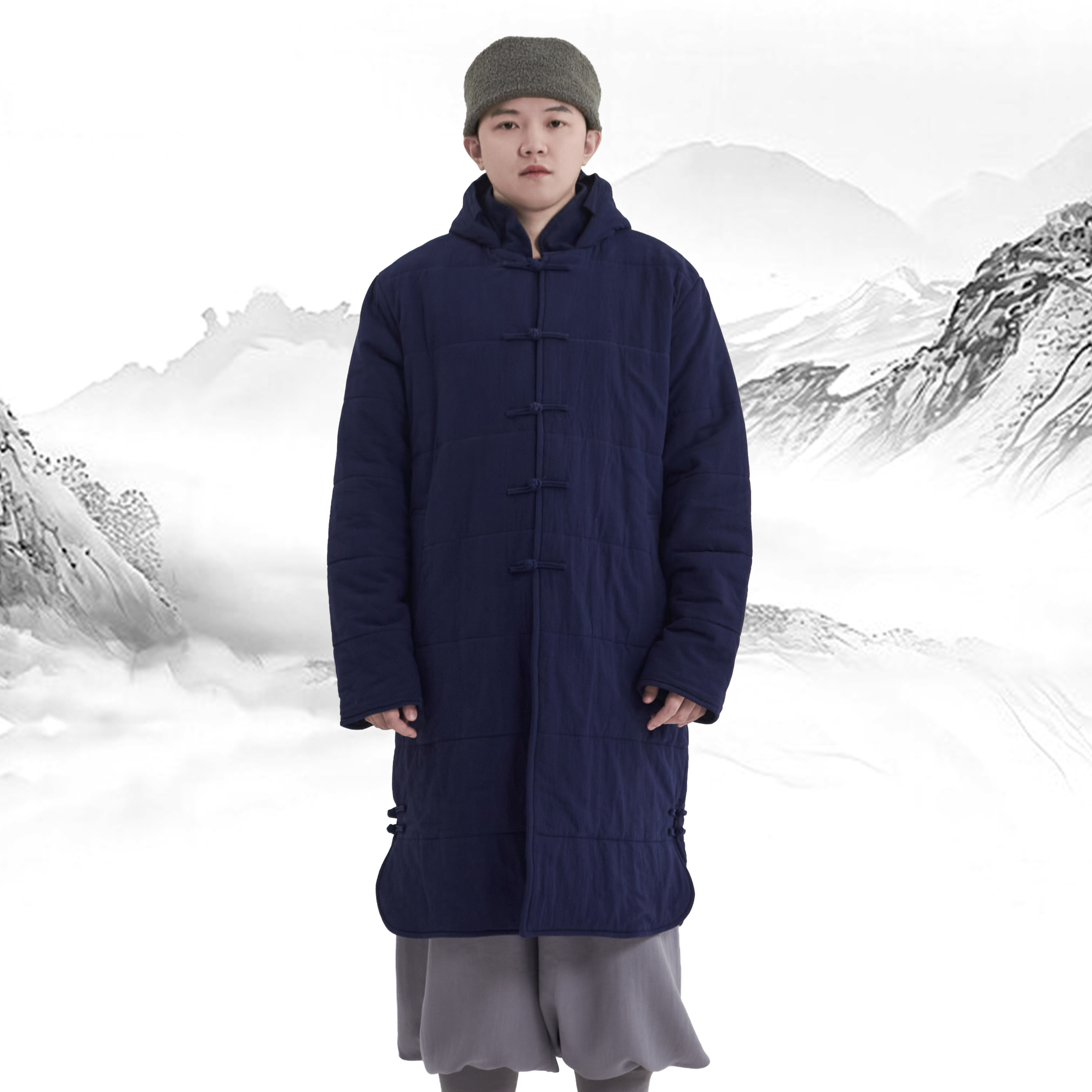 特价冬季僧服棉大衣和尚服加厚双层保暖大衣棉袄出家人亚麻加棉大
