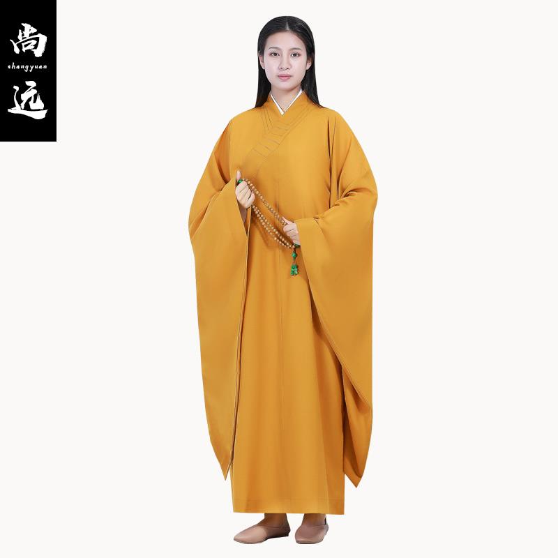新款尚远僧服海青居士服夏款台湾麻纱广袖海清男女薄款五戒缦衣