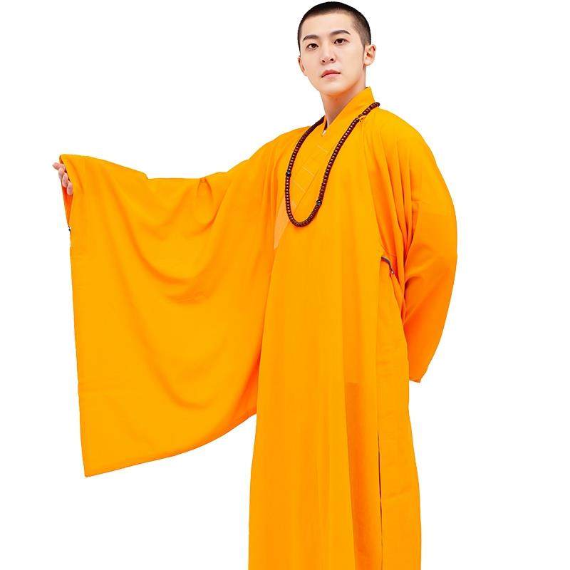 新款觉牌海清居士服女僧服男广袖海青纯棉亚麻透气法会僧衣春夏季
