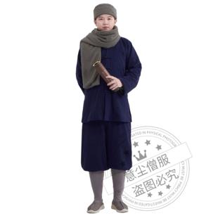 新款冬季僧服加绒短褂套装亚麻加厚保暖小褂僧衣男女款和尚服禅修