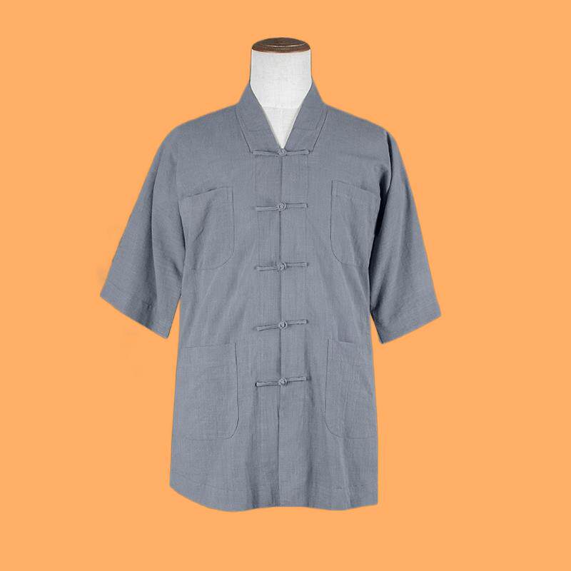 新款僧服僧衣男款夏季薄款短袖套装小褂短褂免绑腿和尚服装出家人