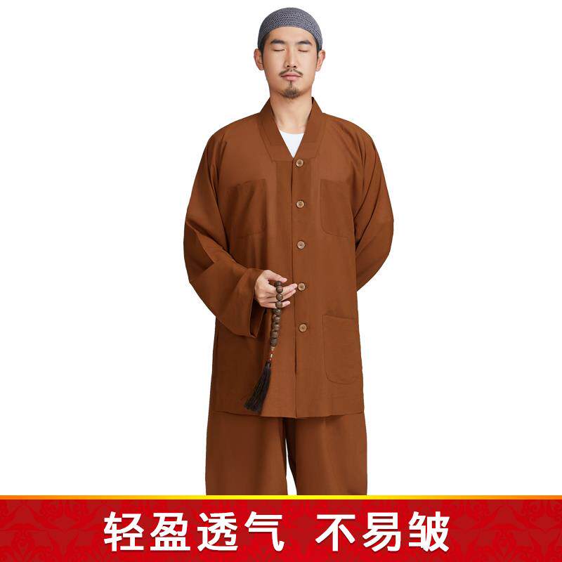 新款弘通包邮 僧服短褂夏季冰纱 套装和尚服男僧衣比丘尼透气冰丝