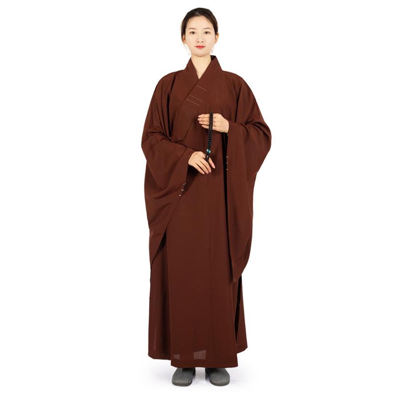 新款法会用品僧服海青居士服不透明男女海清四季款进口台湾麻料包