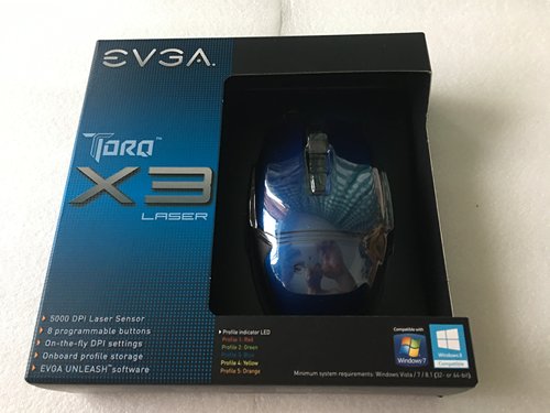 EVGA TORQ X3 激光版 5000DPI降速 磨具手感游戏鼠标