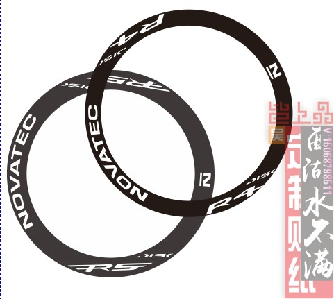 久裕NOVATEC R4 R5 R6轮组贴纸一车份(饱满大字不能用)