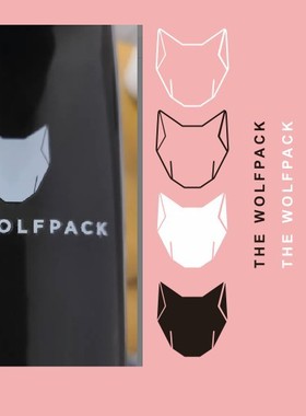 狼头THE WOLFPACK横梁小贴纸