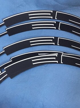 HED黑色白边38-50刀/三刀轮组贴12条