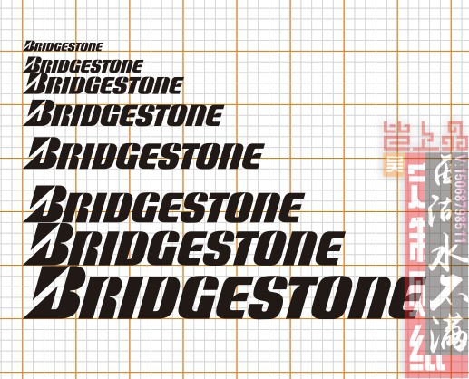 BRIDGESTON普利司车架贴纸单条