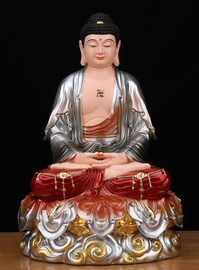 三宝佛释迦牟尼佛药师佛阿弥陀佛如来佛像家用供奉摆件树脂三世佛