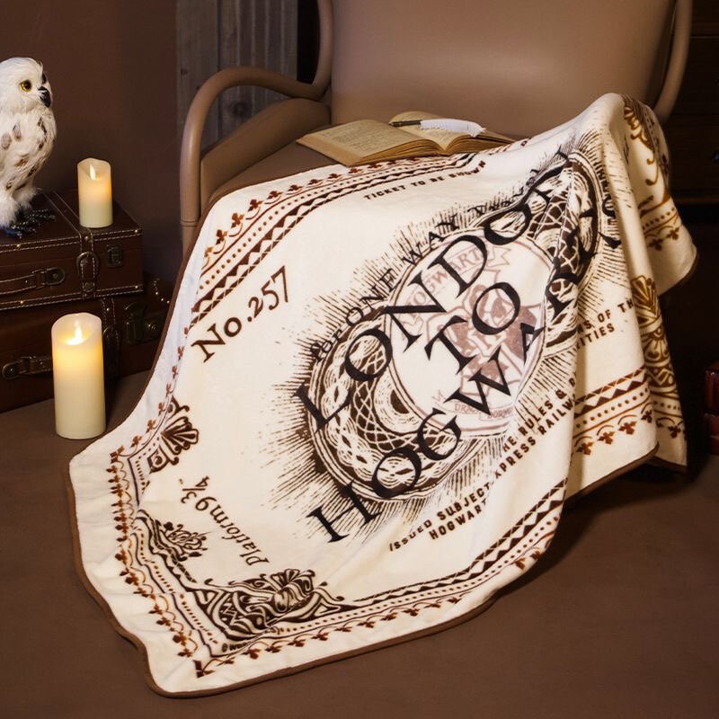ME华纳正版哈利波特授权周边9&frac34;站台车票毯子披毯盖毯多用沙发