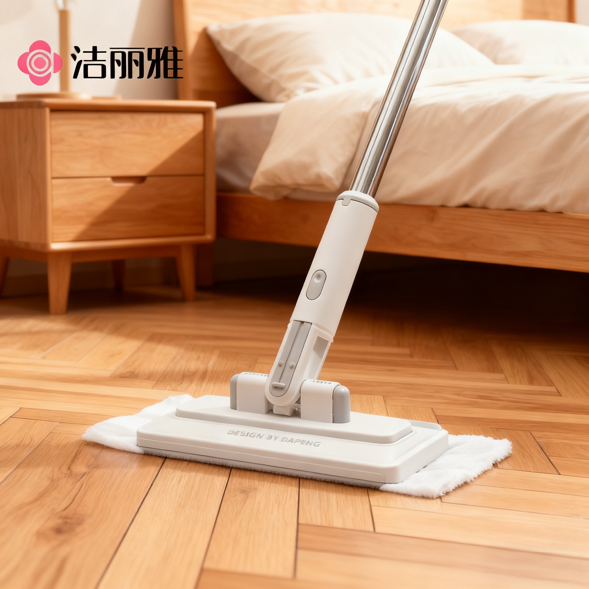 洁丽雅洗脸巾拖把自动可夹抹布迷你小拖把懒人专用多功能拖地神器