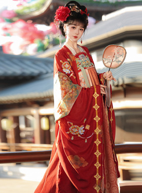 汉唐华韵原创汉服女【金阕瑶光】唐制齐胸襦裙刺绣大袖衫复原春夏