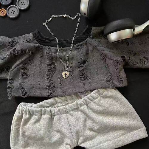 新款40厘米棉花娃娃套装坐姿娃衣