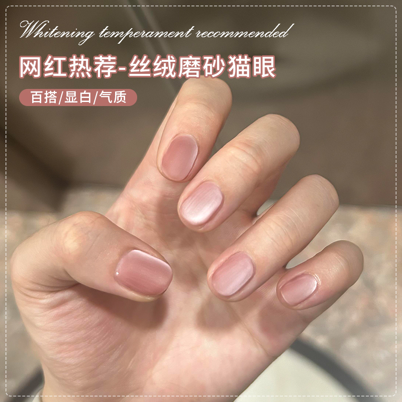 网红爆款丝绒磨砂猫眼美甲