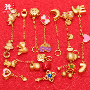 古法金珠子散珠沙金转运珠diy手链配饰手串珠延长链吊坠夹扣挂坠