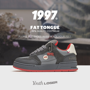 Youthloser大舌头面包鞋小众设计厚底鸽子灰板鞋运动休闲滑板鞋男