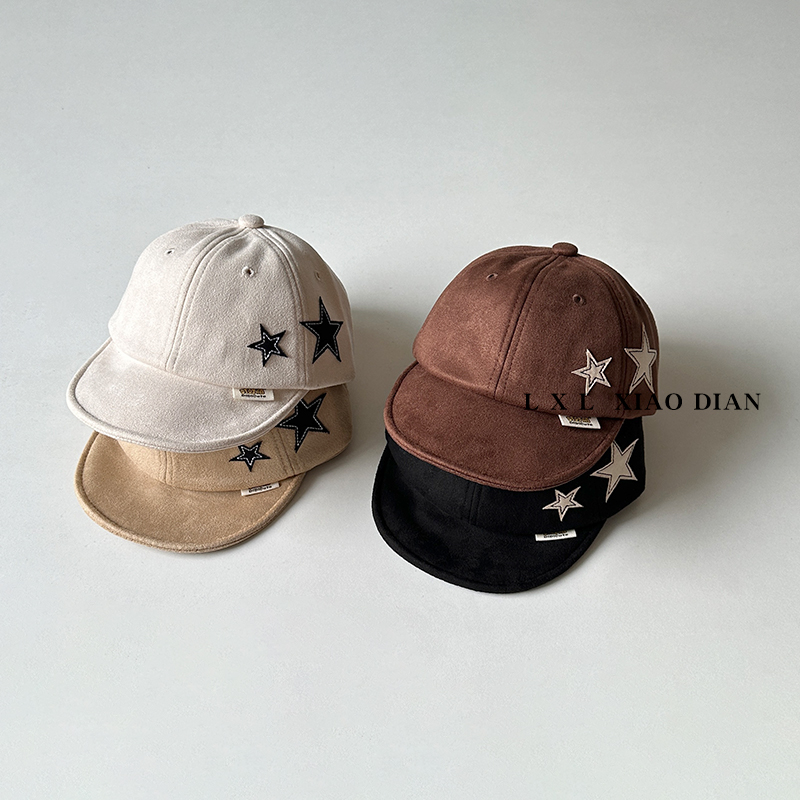 儿童鸭舌帽男童春秋季五角星刺绣