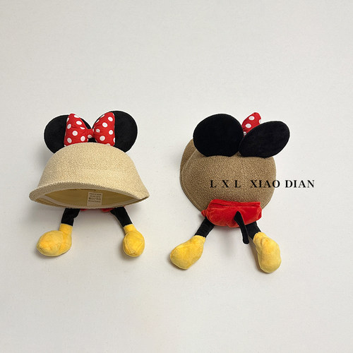 婴儿帽子女宝夏季可爱超萌米妮