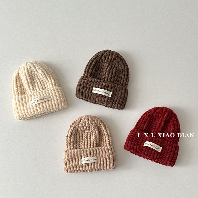 婴儿毛线帽双层内里加厚保暖帽