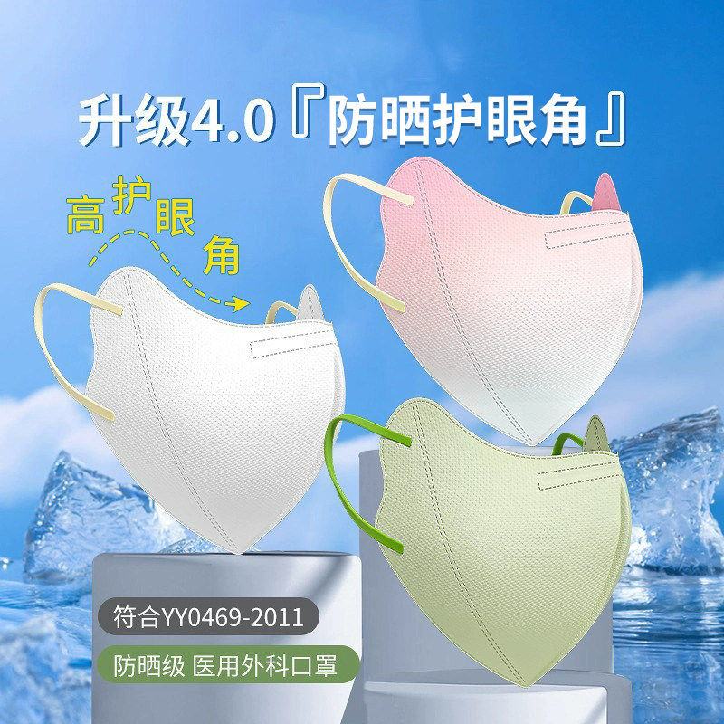 医用口罩透气口罩女高颜值春夏2026年新款一次性防晒3d立体独立装