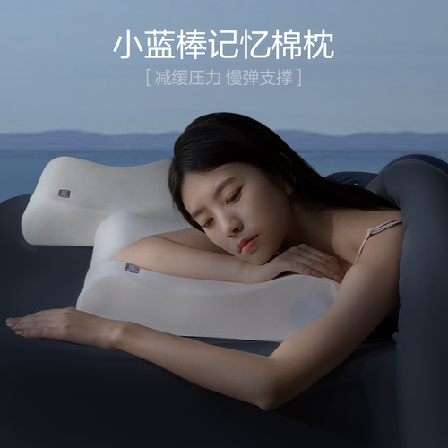 网易严选小蓝棒深睡枕B03 1.0记忆棉枕头护颈助眠枕学生宿舍
