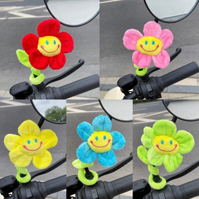 电动车装饰可爱太阳花摩托车后视镜挂件雅迪小刀爱玛电瓶车小配件