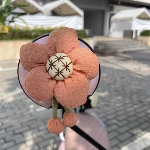 新创意仿真花朵可爱解压电动车装饰小配件电瓶车三轮车后视镜挂件