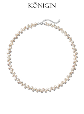 天然错位淡水珍珠项链女锁骨链