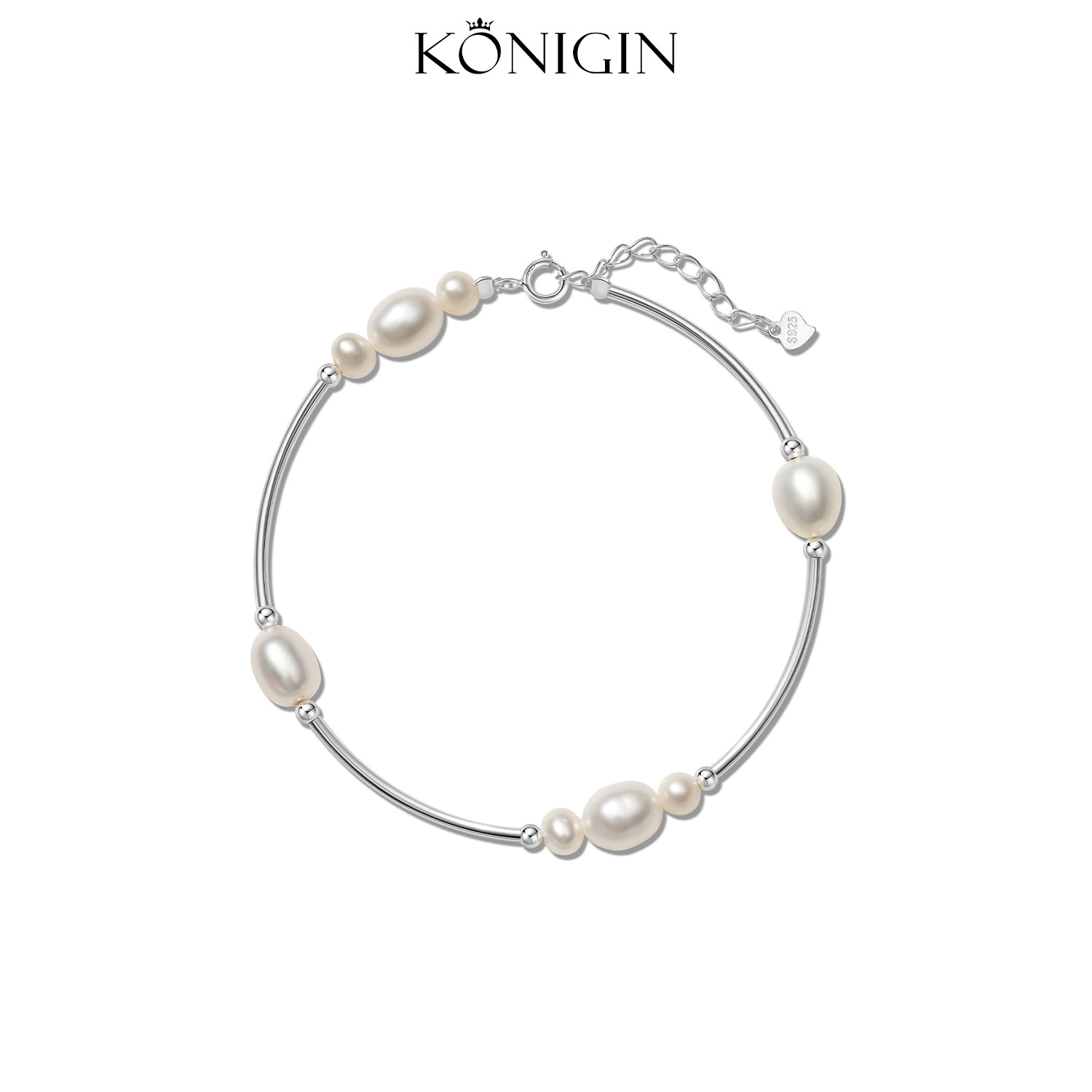 Konigin925纯银淡水珍珠手链女款高级感精致小米珠串珠手饰品礼物,饰品/流行首饰/时尚饰品新,手链,淘宝优惠券,粉丝福利购,淘宝优惠卷